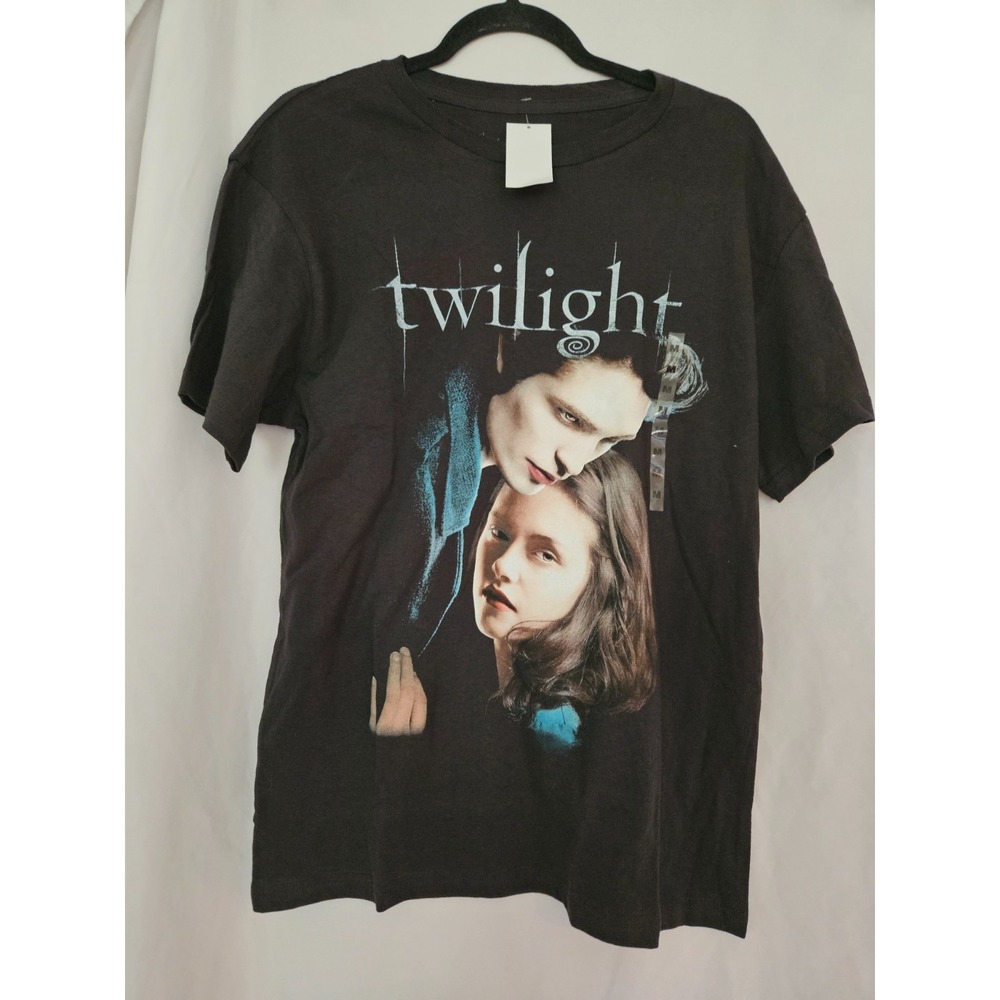 Twilight Movie Saga Shirt Adult MED Black Edward Bella Graphic Film Promo Tee